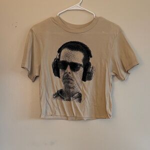 Graphic Tee with Headphone Design
